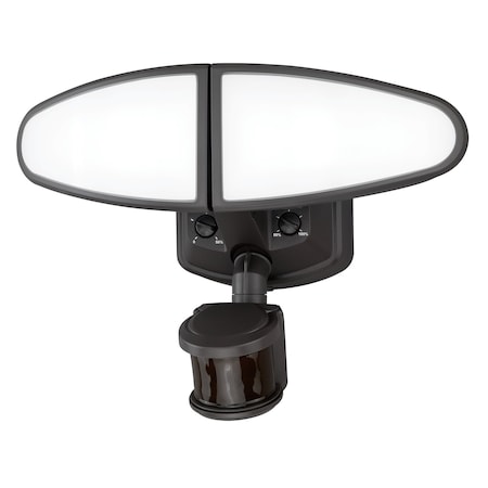 Vaxcel Palatine Integrated LED Bronze Motion Sensor Dusk to Dawn Outdoor Security Flood Light T0783